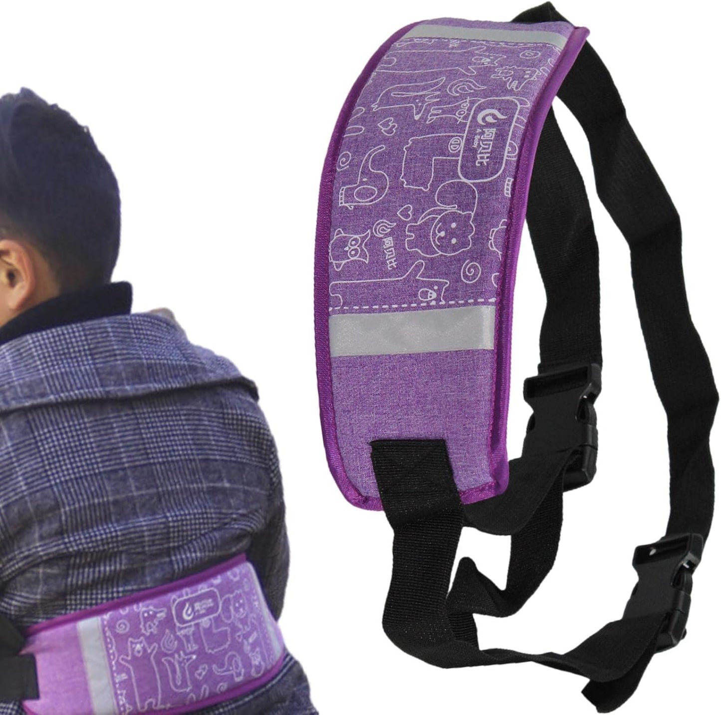 Children Motorcycle Harness, Motorcycle Rear Seat Safety Belt, Daily Cycling Aid Safety Vehicle Support, Reflective Bicycle Kids Safety Assist Strap