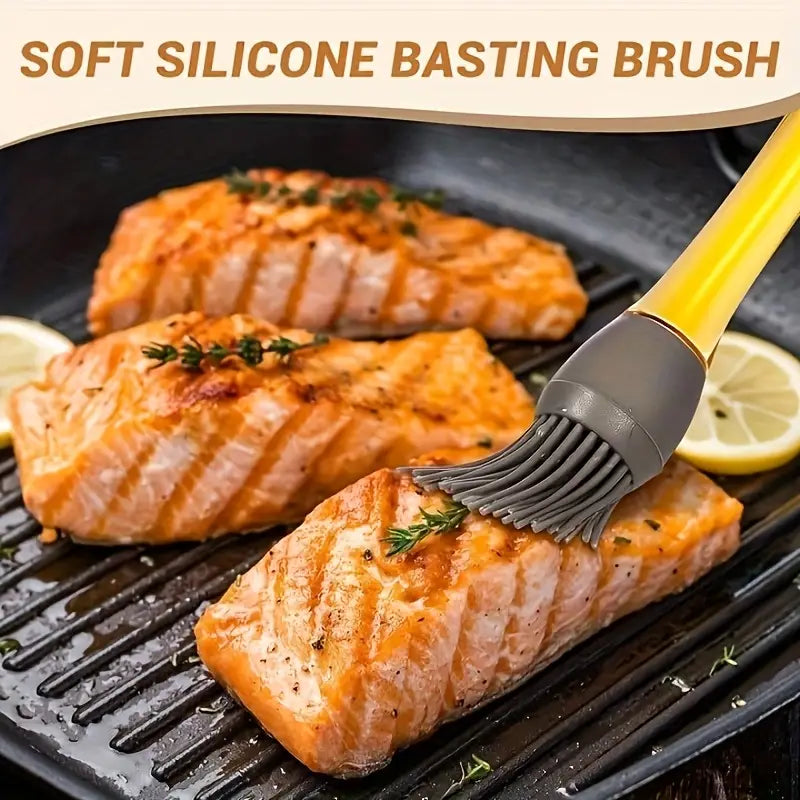 2pcs Silicone Cooking Oil & Butter Brushes - Heat-Resistant Up to 446°F, Non-Scratch Basting Brushes for Grilling, Baking, Indoor & Outdoor Use