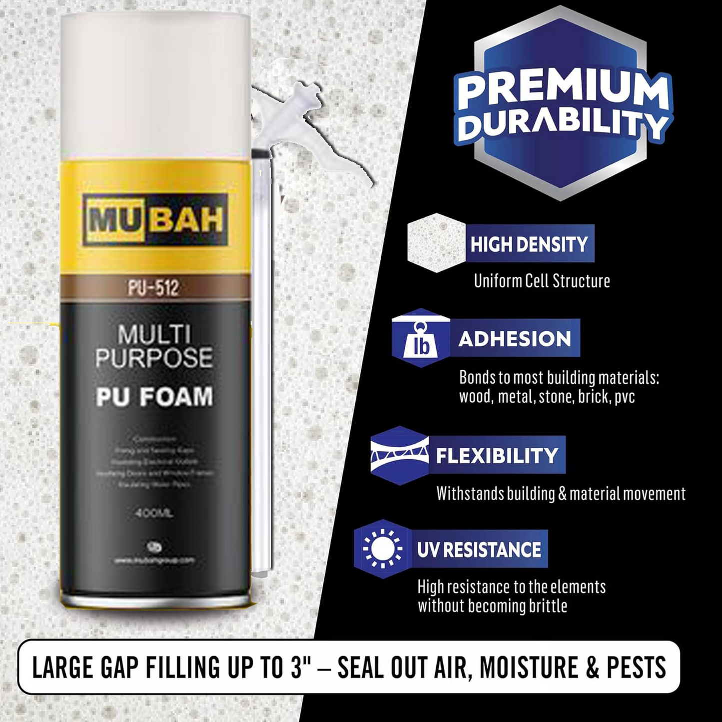 MUBAH Multi-Purpose PU Foam Spray