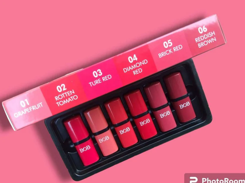 Original BOB Matte Lipstick Super Stay - pack of 6 lipsticks Shade