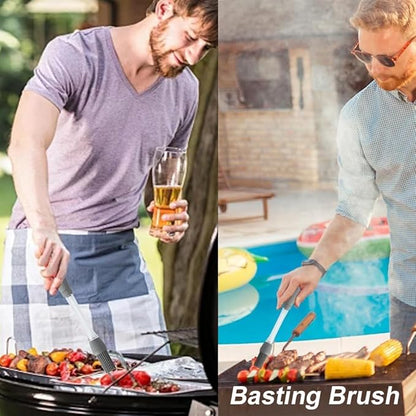 2pcs Silicone Cooking Oil & Butter Brushes - Heat-Resistant Up to 446°F, Non-Scratch Basting Brushes for Grilling, Baking, Indoor & Outdoor Use