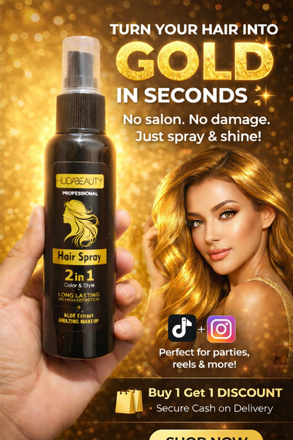 Instant Golden Hair Spray – Party-Ready Glam in Seconds ✨