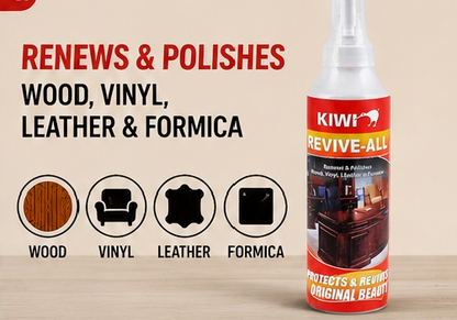 Kiwi Revive All Spray Furniture Polish 250ml: Renew, Protect, and Restore Your Home's Beauty