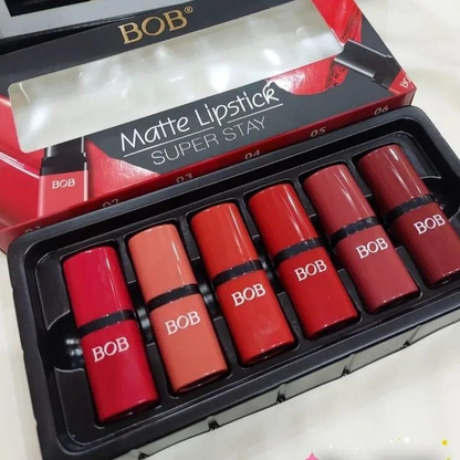 Original BOB Matte Lipstick Super Stay - pack of 6 lipsticks Shade