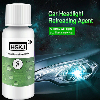 HGKJ 8 Car Headlight Polishing Head Lamp Polish Restoration Renovation Kit
